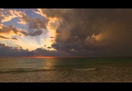 Sunset on Indian Rocks Beach with Inspire 1 around storms